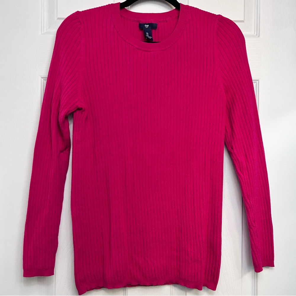 Gap Magenta Pink Ribbed Sweater